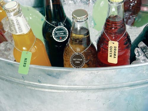 Въглероден спътник представи заверена право на етикети за бутилки с напитки, комплект от 6 капачки за бутилки