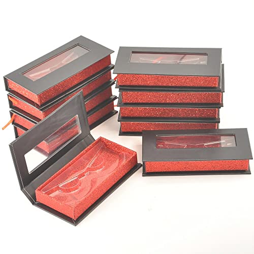 100шт Кутия за опаковане на фалшиви мигли Кутии за мигли Опаковка Изкуствени мигли 25 мм Калъфи за грима на миглите (Цвят: Style2, Размер: 100 скоростна без лого)