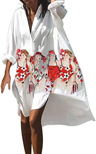 Плажни рокли OIOLOYJM за жени 2023, Плажен Бански-Кимоно с Бохемски Цветисти Принтом, Свободна Ежедневни Курортна Облекло