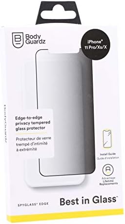 BodyGuardz - Защитно стъкло малък телескоп Edge Privacy Screen Protector за iPhone 11 Pro от закалено стъкло от край до край За защита от удар и надраскване