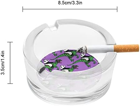 Джурасик Период Панда Лого Печат Цигари Стъклени Пепелници През Цялата Титуляр За Пушачи Пепелник За Битови Удобства