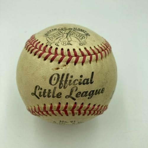Еди Матюс Играе в Ретро бейзбол 1950-те години, подписа Договор с JSA COA - Бейзболни топки с автографи