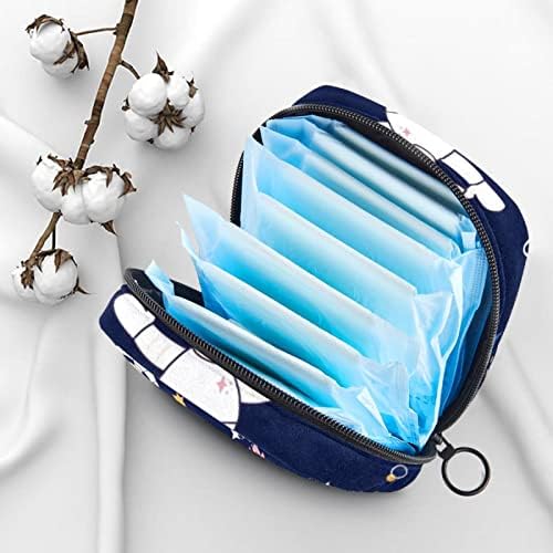 Тъмно Синя Космическа Чанта За съхранение на Хигиенни Кърпички, Пътна Чанта За Събиране на Тампони, Дамски Хигиенни