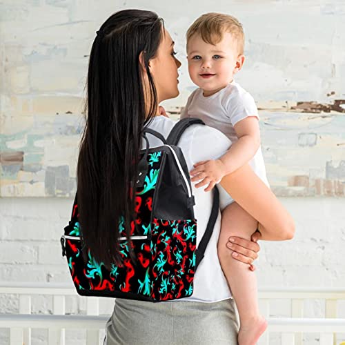 Чанта за бебешки Пелени, Цветен Раница За Памперси в Бароков стил За Бременни, Голяма Чанта За Пътуване На Открито