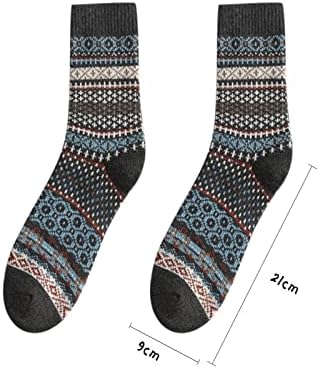 BDDVIQNN Чорапи До Глезена на крака За Жени за Мъже Етнически Вятърни Топли Вълнени Чорапи Изолирана Чорапи Модерен