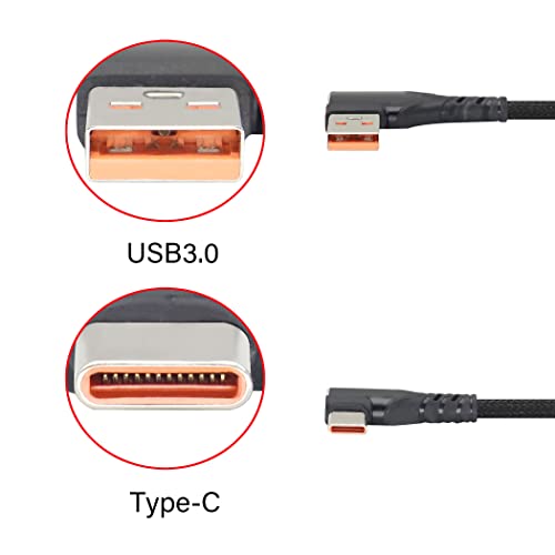 Кабел HCFeng Elbow Type C в найлонов оплетке с прав ъгъл на наклон от USB 3.1 A до C USB Кабел за пренос на
