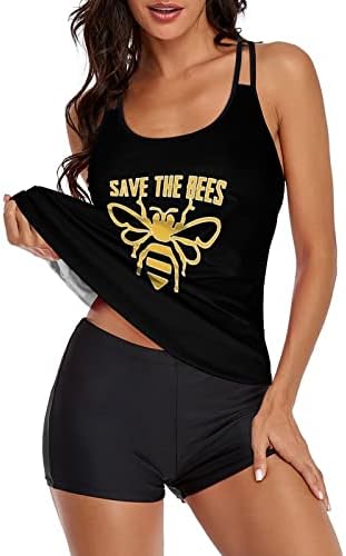 Запазване на Пчелите, Женски Бански-Танкини, Бански костюми от две Части, Бански Костюми, Ежедневни Риза с Къси