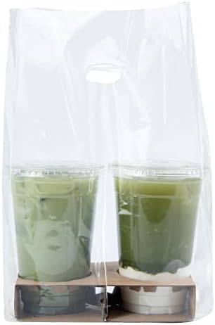 Пакет за съхранение на съдове от екологично чист прозрачна пластмаса - Подходящ за носене напитки на 2 чаши - 13