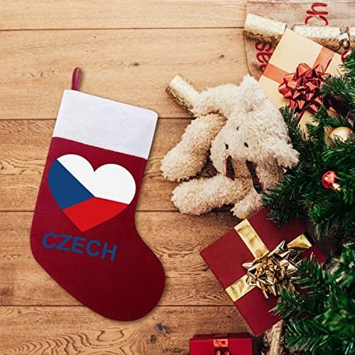 Любовта Чешки Червени Коледни Празници Чорапи Дом Декорации за Коледната Елха Камина Окачени Чорапи