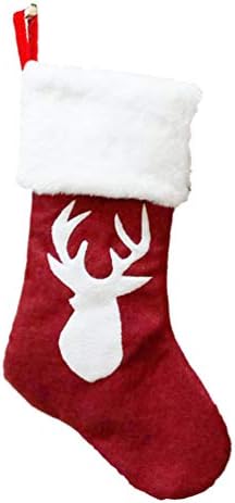 Коледни чорапи Cabilock, 4 бр., Коледни Чорапи, Подаръчни Торбички, Окачени Празнични Чорапи с участието на Снежинки