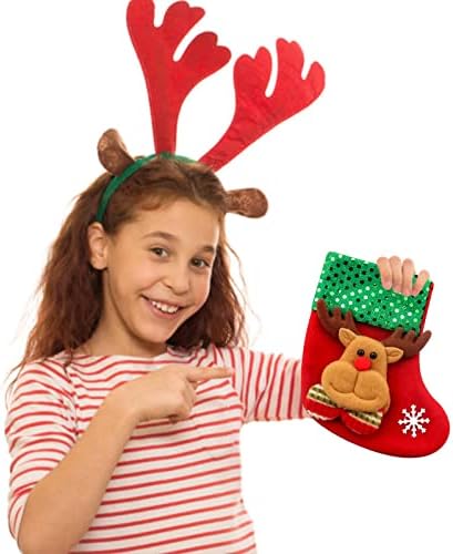 Коледни Шоколадови Бонбони Коледен Торба Чорапи Чорапи Подарък Пакет Малко Украса Подарочное Украса Занаяти Стъклен