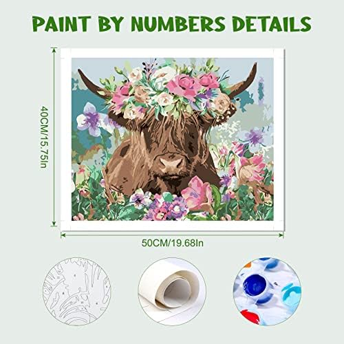 MOGTAA Коровья Боята по Номера, Комплекти за рисуване цветове масло за възрастни и Деца, САМО Боята по Номера