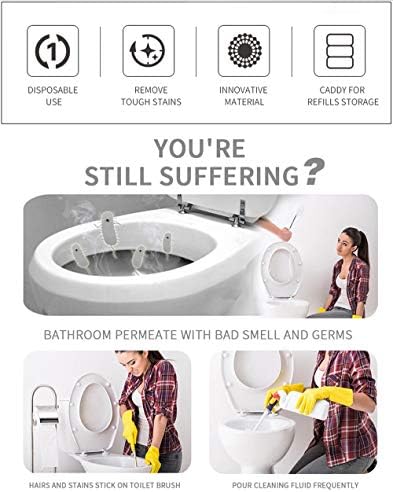 Msheng за Еднократна употреба Четка за Почистване на Тоалетната чиния в Банята с Дълга Дръжка, Без Мъртвите Ъгли, Четка За Почистване, работа на смени Глава на четка и ?