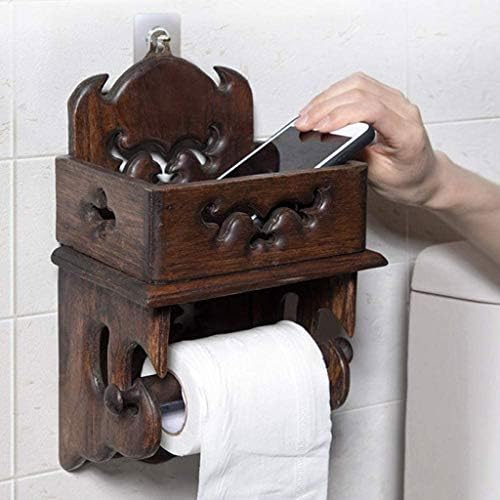 WSZJJ Дървена Поставка за Хартиени Кърпи, Поставка За Тоалетна хартия, Кутия За Тоалетни Кърпички Притежателя на Ролка Тоалетна