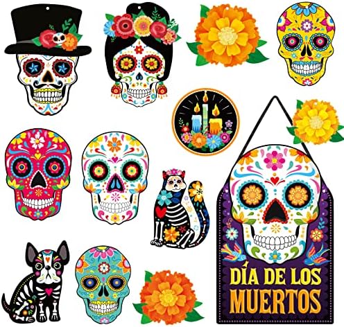 Декор Dia De Los Muertos, Ден на мъртвите, Бижута, Марка Dia De Los Muertos, Ден на мъртвите, Декор, Изрезки от Захарен