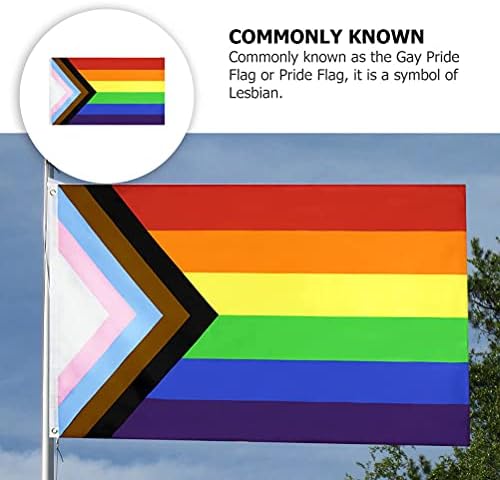 ABOOFAN 1 бр. Творчески Дъгата Флаг, знамето на гей-Прайда, Полиестер Декоративен Флаг (Цветни) за партита