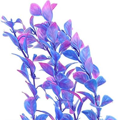 Mallofusa, пластмасови аквариум билки, изкуствени растения аквариум, украшение, 20,5 инча, розово, синьо