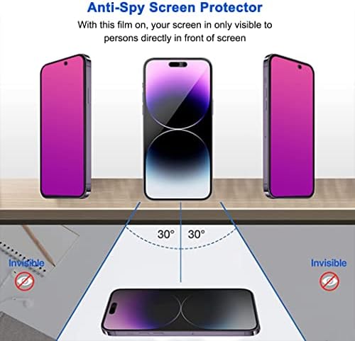 Heromiracle е Съвместим с iPhone 14 Pro Max Защитно фолио за екран за поверителност 2 опаковки Градиентный Цветни
