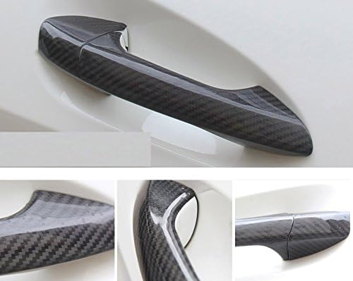 Eppar Нови Калъфи за писалки, изработени от въглеродни влакна, Съвместими с Infiniti QX30 2017 2018 (Автомобилна врата с едно докосване автоблокировом)