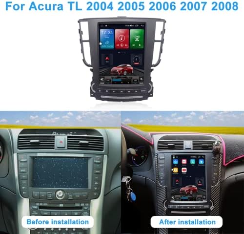 Автомобилната навигация ABUWU за Acura TL 2004 2005 2006 2007 2008 г., 10,4-инчов сензорен екран и Android