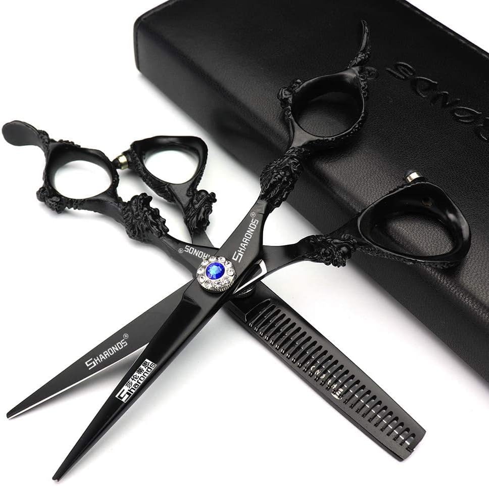 Ножица за Подстригване на Коса 6/7 см, Професионални Ножици за Домашно Подстригване, Набор от Фризьорски Ножици