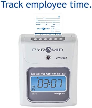 Комплект Pyramid Time Systems 2500K1, състоящ часовници с автоматично нивелиране модели на 2500 и най-добрите натоварване, 100 временни карти, два патрона с много черен лента, една