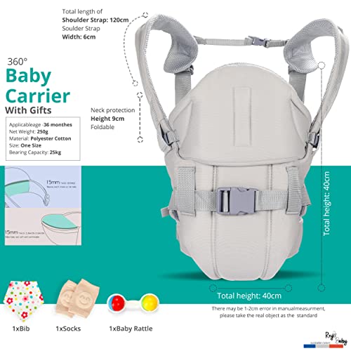 Reyobaby Кенгуру за бебета и малки деца - Ергономична и регулируема кенгуру за увиване на бебето с мека глава и