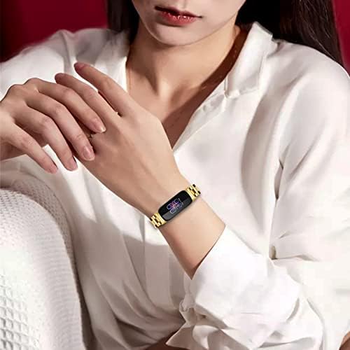 Въжета FitTurn, Съвместими с Fitbit inspire 3, Метален Взаимозаменяеми каишка за часовник от неръждаема Стомана, Класически