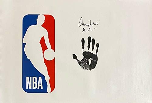 Отпечатък от Ръката на Джери Уэста С Автограф, Нерастянутый Платно 36x24 JSA BB00733 - Изкуството на НБА С Автограф
