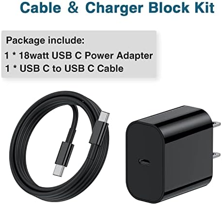 USB C 18 W Монтиране на Зарядно устройство, Кабел за Зареждане на безжични слушалки, Bluetooth Високоговорители Слушалки,
