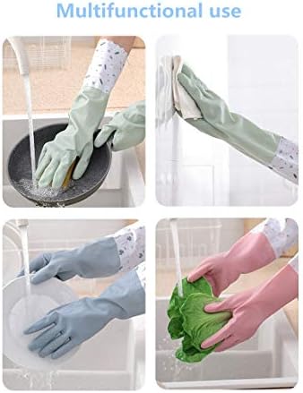 Гумени ръкавици, с дълъг ръкав, за многократна употреба ръкавици за миене на съдове, кухня, фурни, ръкавици за почистване