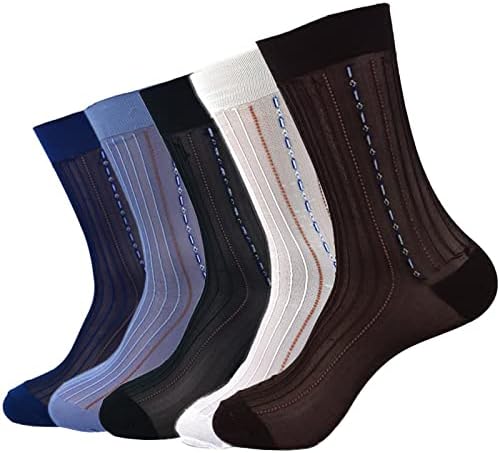 Nanxson 5/10 Двойки Мъжки ултра тънки Чорапи Прозрачни Ежедневни Чорапи-рокли