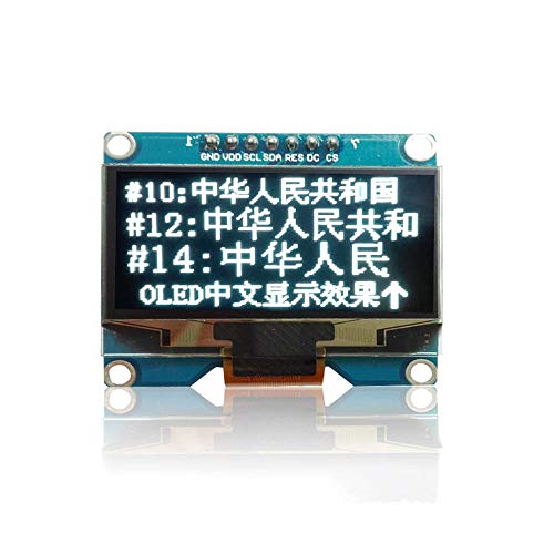 GalaxyElec 5 БР. 1,54 см 7PIN Бял OLED Екран Модул SSD1309 Drive IC Съвместим за SSD1306 IIC/SPI Интерфейс 12864