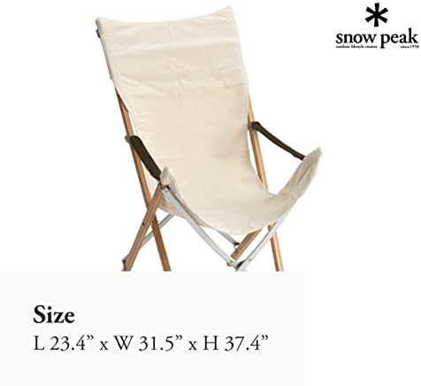 Снежен Връх Дяволите! Актуализиран бамбуков стол с Дълъг Сгъваем и стилен седалка - 23,4 x 31,5 x 37,4 инча