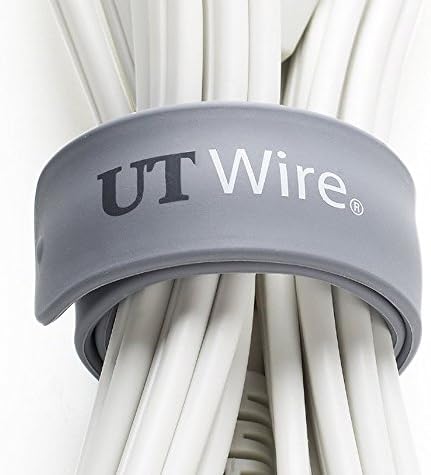 UT Тел UTW-SWM2-GY Бързо магнитна кабелна намотка (опаковка от 2 броя), 10 инча, сив