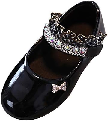 Однотонная Обувки с декорация във формата на Кристали, Обувки За Малки Момичета, Ежедневни Обувки на Принцесата за Малки Деца,