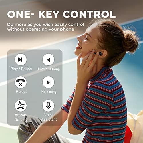 Безжични слушалки ANINUALE, Слушалки, Bluetooth 5.3, Време на възпроизвеждане 60 Часа, Слушалки с led цифров дисплей,