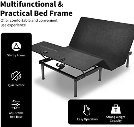 N/A Регулируема основата на леглото, Таблата и крака, Стоманена рамка с дистанционно управление, сгъваема конструкция USB за пестене на място