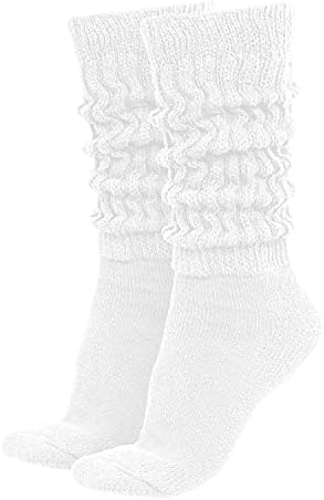 Дамски чорапи MDR Extra Long & Heavy Slouch За жени, Памучни дрехи всякаква дължина, Чорапи са произведени в САЩ, 1 Чифт, Размера от 9 до 11