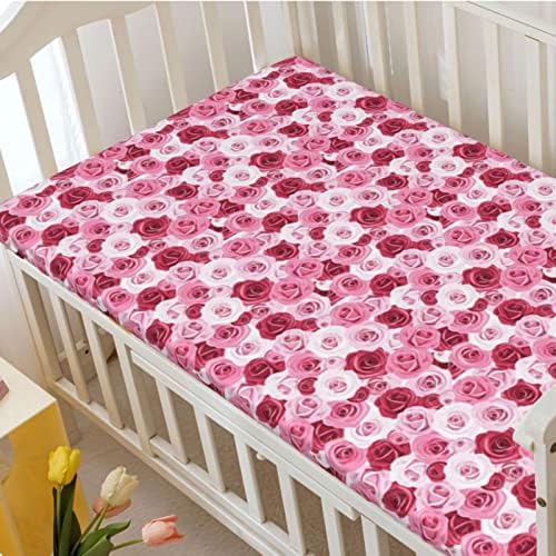 Чаршаф за легло в розово тема, Стандартен Чаршаф за матрак легла, Мека и Еластична Чаршаф за яслите -Бебешки кърпи за момичета