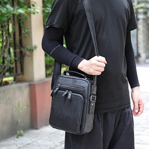 Мъжки портмонета и чанти NIUCUNZH Малка Мини чанта-месинджър от естествена кожа и чанта през рамо за мъже с много джобове