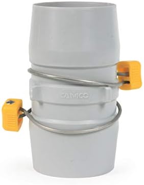 Съединител за маркуч на вътрешното Camco Лесно Фиш с пълзящи бъде монтирана с пружинни спирачни пръстени - Надеждно свързва два канализационни маркуч Заедно, осигуря