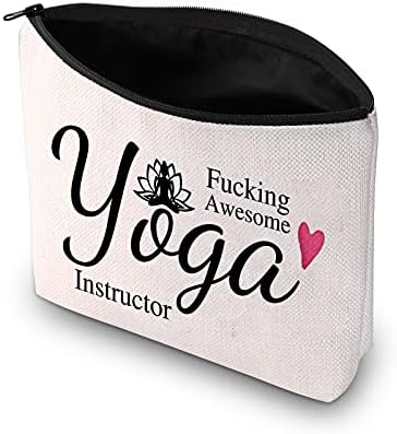 Косметичка за Инструктор йога MEIKIUP, Подарък Инструктор Йога, Подарък за Фен на Йога, Забавни Подаръци за Медитация, Подаръци