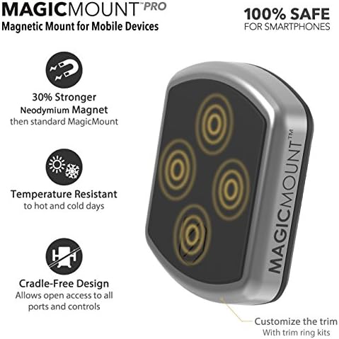 Магнитен кола за телефон Scosche MPDB MagicMount Pro - Регулираща се на 360 градуса глава, универсални за всички устройства