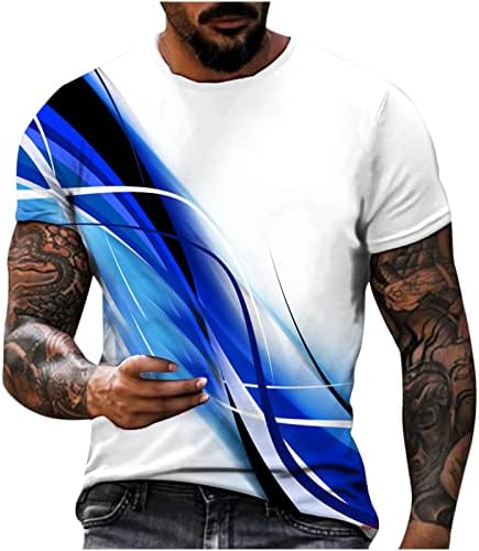 Дизайнерски Графични Тениски За Мъже 2023, Модерен Пуловер С Цифрово Принтом, Топ, Лятна Спортна Тениска за Фитнес С Къс Ръкав,
