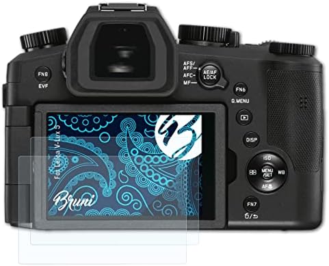 Защитно фолио Bruni, Съвместима със защитно фолио Leica V-Lux 5, Кристално Чиста Защитно фолио (2 ПЪТИ)
