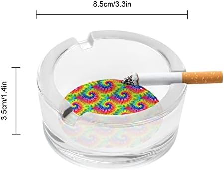 Стъклен Пепелник Vortex Вратовръзка Боядисват за Цигари и Пури Класически Кръгли Пепелници от Прозрачен Кристал