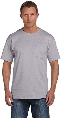 Тениска Fruit of the Стан от Плътен памук с джобове HD, вдигане на тежести ПИРЕН