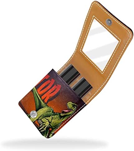 Чанта за Червило под формата на Динозавър с Огледало за Жени, Косметичка за Грим, Подарък за Шаферките