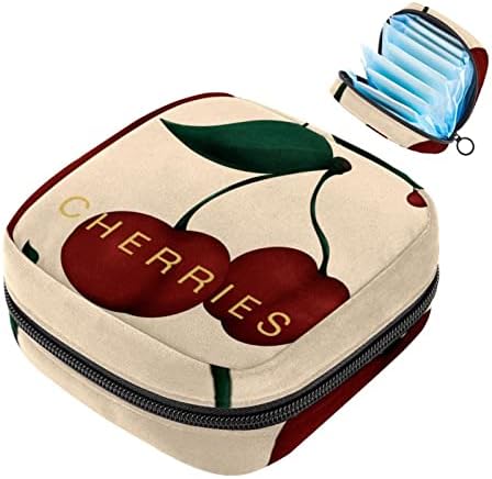 Чанта за съхранение на Хигиенни Кърпички ORYUEKAN, Преносими Многократна употреба Менструални Тампони джоб, Чанта за Съхранение на Тампони за жени и Момичета, Ретро Пл